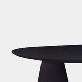 Tafel organisch eikenhout - Set Kegelpoot - Donker Eiken