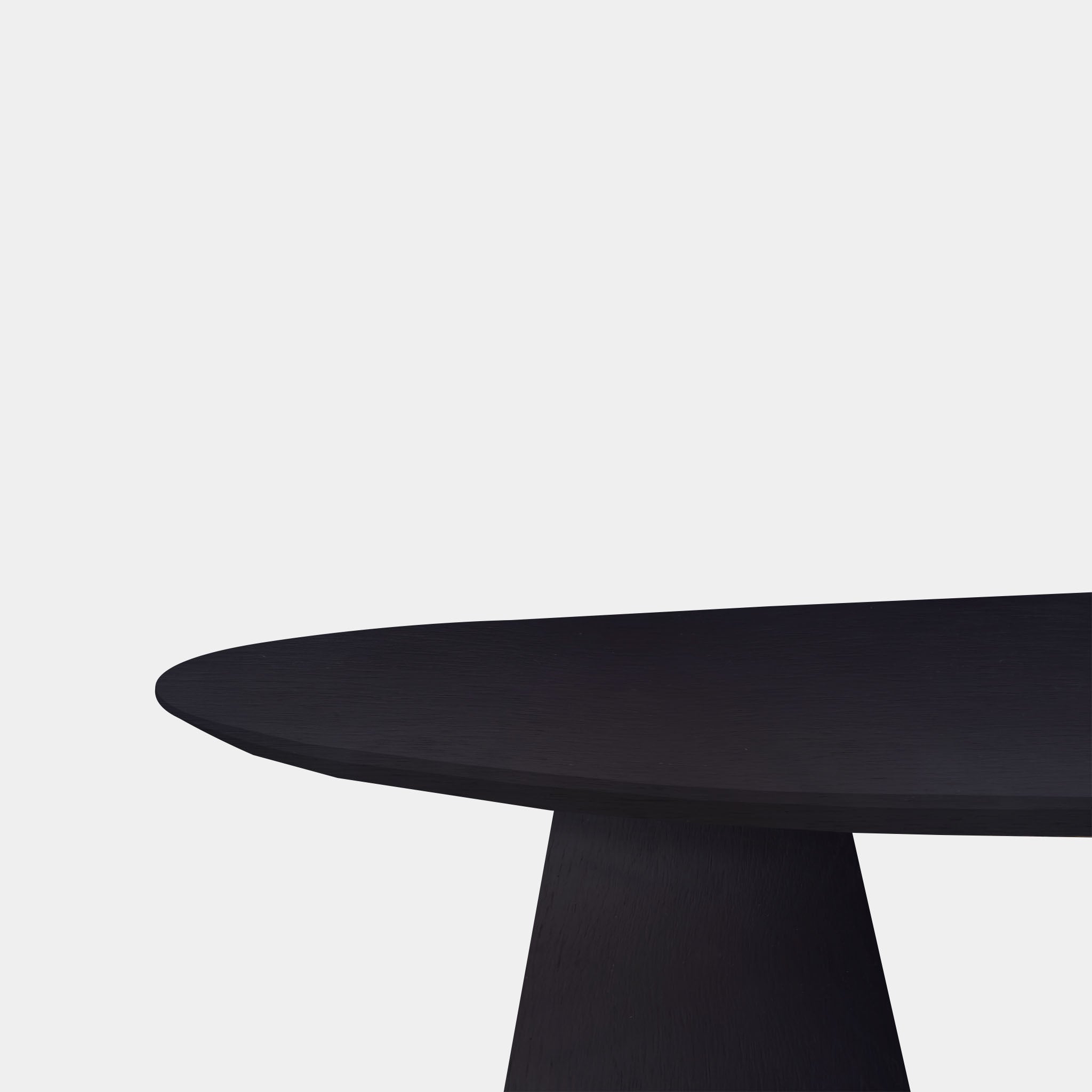 Table organic oak - Set cone leg - Dark oak