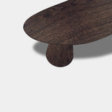 Tafel organisch eikenhout - Set Kegelpoot - Dear Brown