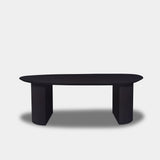 Table organic oak - Half Round - Dark Oak