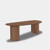Tafel organisch eikenhout - Half Rond - Cinnamon