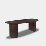 Tafel organisch eikenhout - Half Rond - Dear Brown