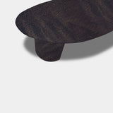 Tafel organisch eikenhout - Half Rond - Dark Grey