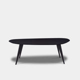 Tafel organisch eikenhout - Hout Onderstel - Donker Eiken