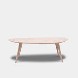 Tafel organisch eikenhout - Hout Onderstel - Onbehandeld