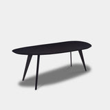Tafel organisch eikenhout - Hout Onderstel - Donker Eiken
