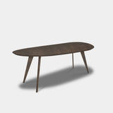 Tafel organisch eikenhout - Hout Onderstel - Zand