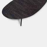 Tafel organisch eikenhout - Hout Onderstel - Dark Grey