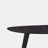 Tafel organisch eikenhout - Hout Onderstel - Dark Grey