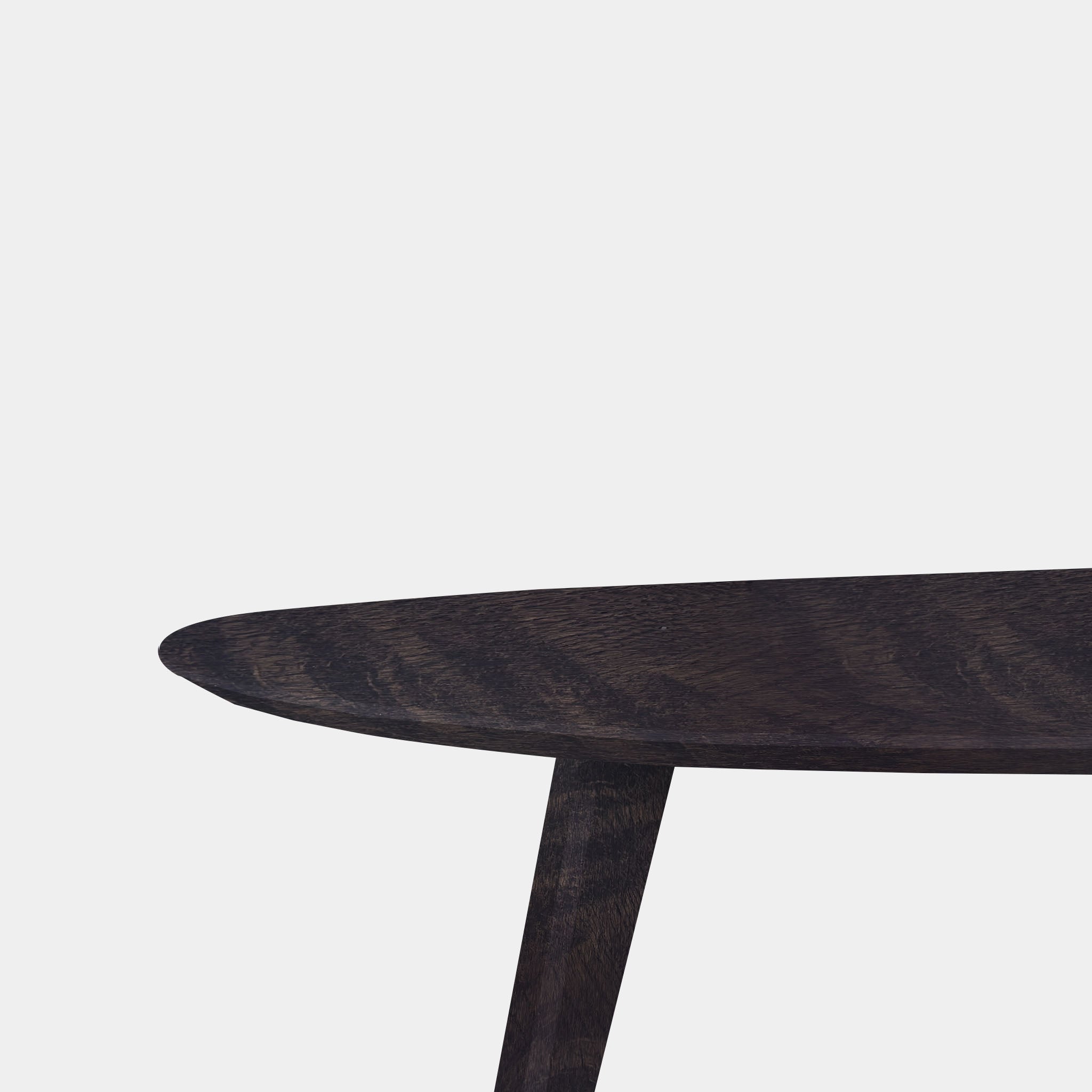 Tafel organisch eikenhout - Hout Onderstel - Dark Grey