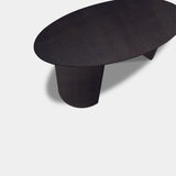 Tafel Ovaal Eikenhout - Half Rond - Night Glow