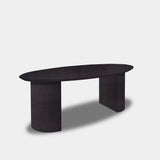 Tafel Ovaal Eikenhout - Half Rond - Night Glow