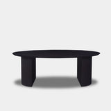 Tafel Ovaal Eikenhout - Half Rond - Donker Eiken