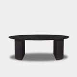 Tafel Ovaal Eikenhout - Half Rond - Night Glow