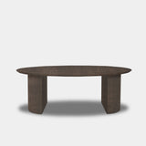 Tafel Ovaal Eikenhout - half rond - Zand