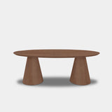 Tafel Ovaal Eikenhout - Set Kegelpoot - Cinnamon