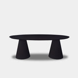 Table Oval Oak - Set Conical Leg - Dark Oak