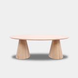Table ovale en chêne - Pieds coniques - Non traité
