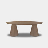 Tafel Ovaal Eikenhout - Set Kegelpoot - Pura Natura