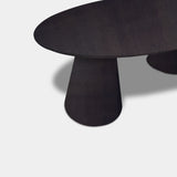Tafel Ovaal Eikenhout - Set Kegelpoot - Night Glow