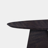 Table Oval Oak - Set Cone Leg - Dark Grey