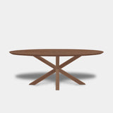 Tafel Ovaal Eikenhout - Matrix Hout - Cinnamon