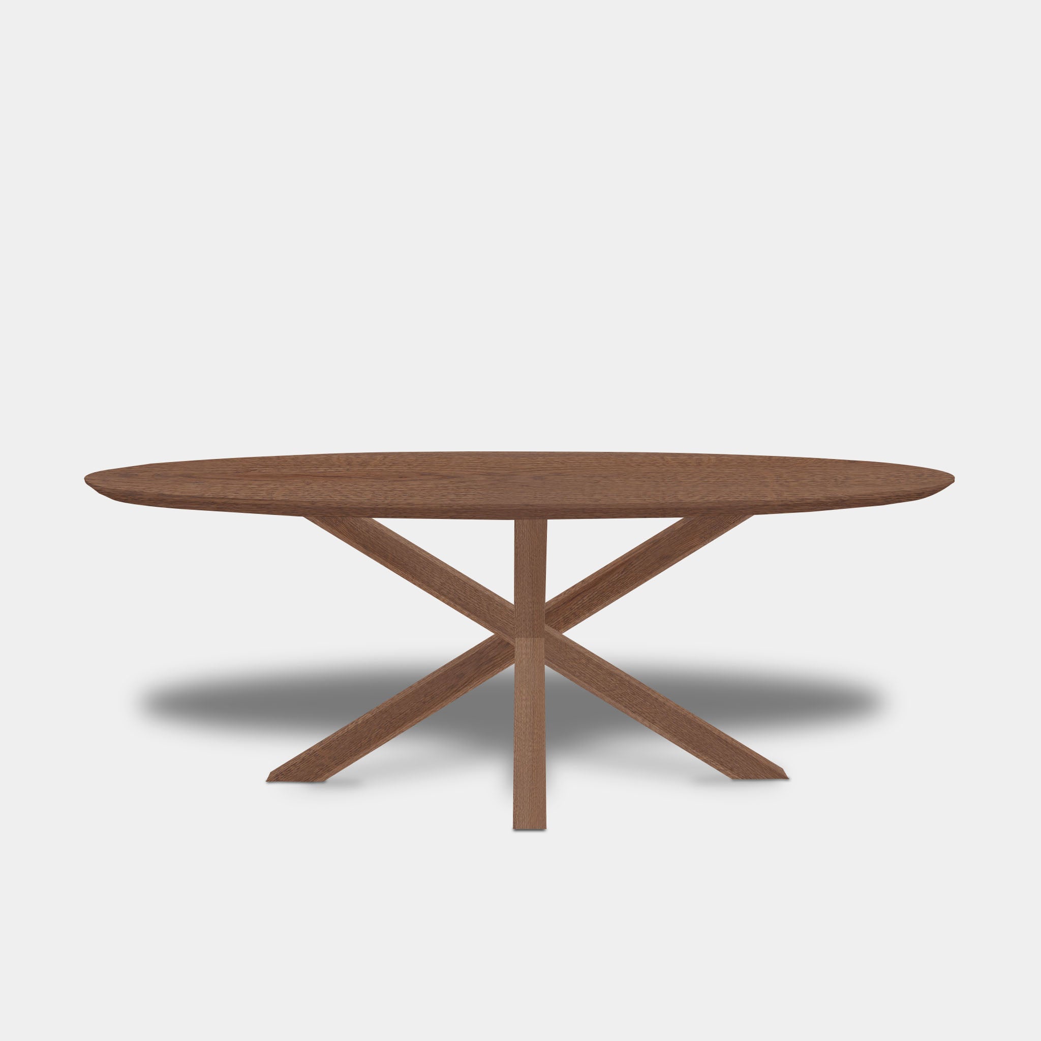 Tafel Ovaal Eikenhout - Matrix Hout - Cinnamon