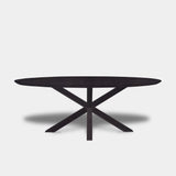 Tafel Ovaal Eikenhout - Matrix Hout - Night Glow