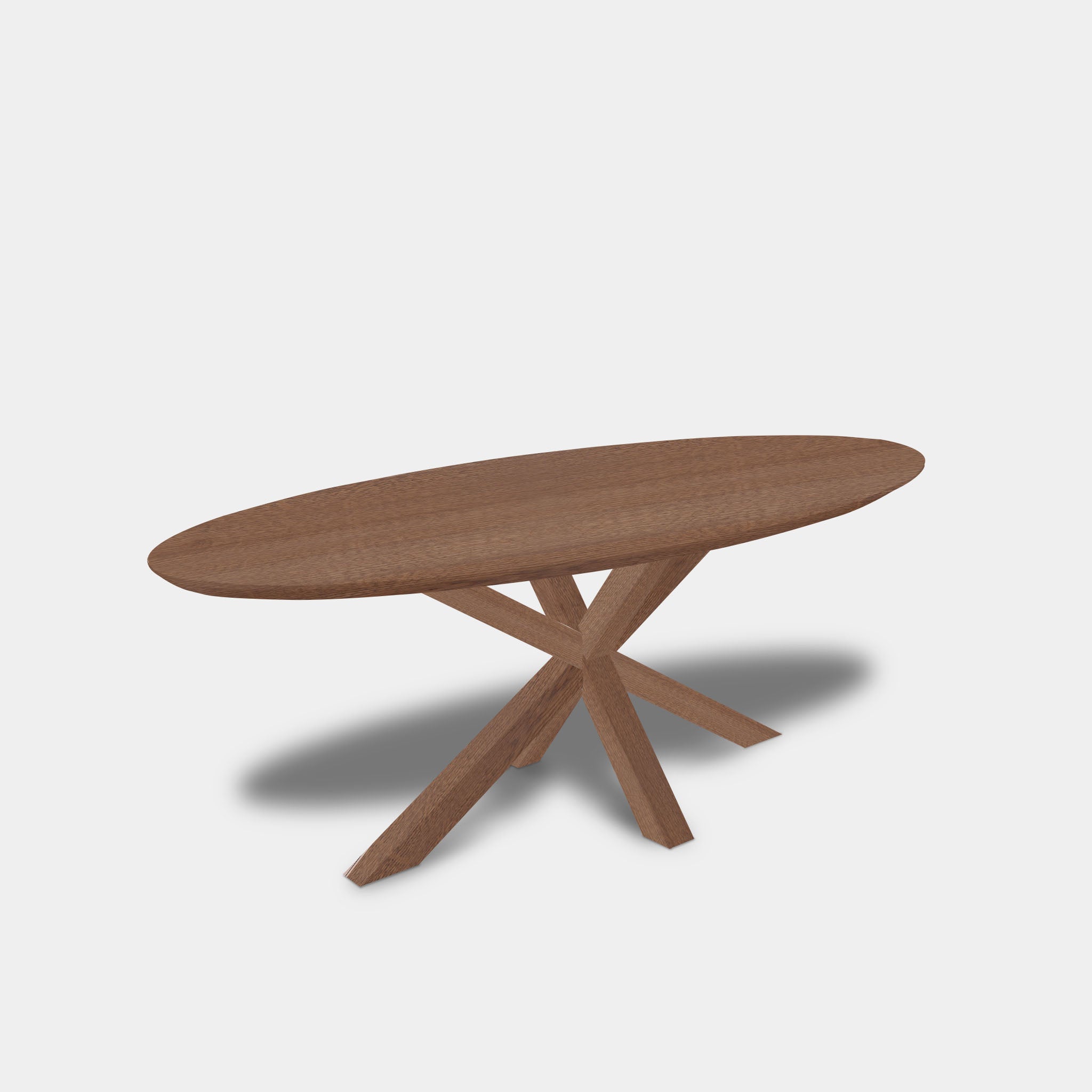 Tafel Ovaal Eikenhout - Matrix Hout - Cinnamon