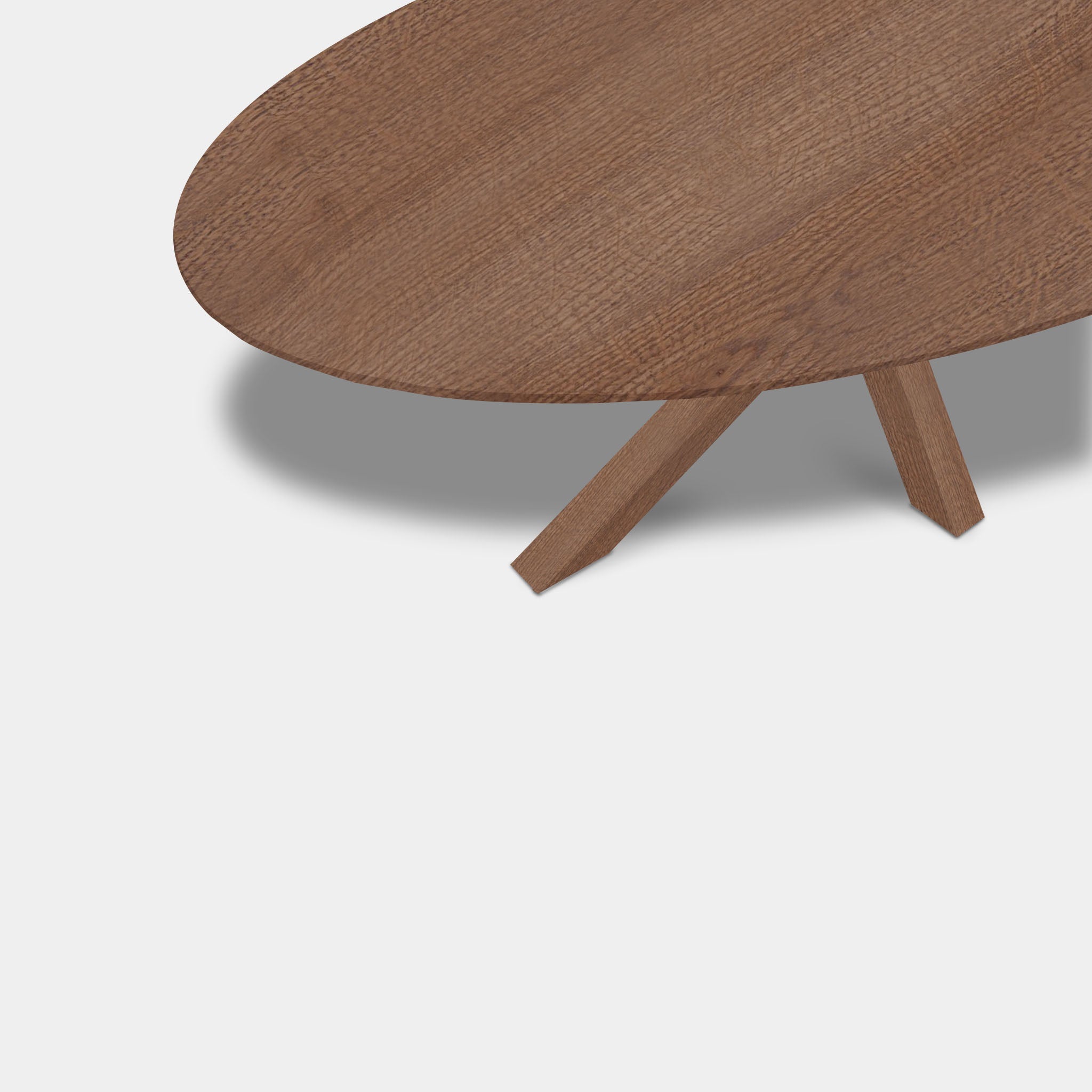 Tafel Ovaal Eikenhout - Matrix Hout - Cinnamon