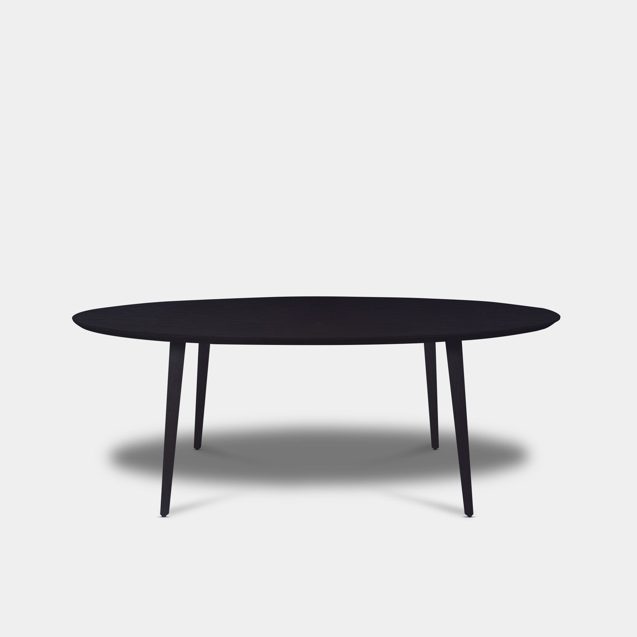 Tafel Ovaal Eikenhout - Konisch - Donker Eiken