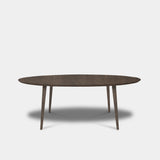 Tafel Ovaal Eikenhout - Hout Onderstel - Zand