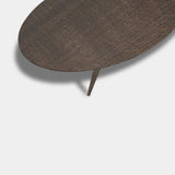 Tafel Ovaal Eikenhout - Hout Onderstel - Zand