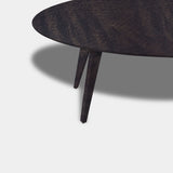 Tafel Ovaal Eikenhout - Hout Onderstel - Dark Grey
