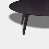Tafel Ovaal Eikenhout - Hout Onderstel - Night Glow