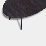 Tafel Ovaal Eikenhout - Hout Onderstel - Dark Grey