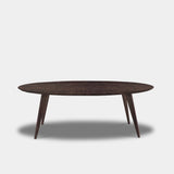 Tafel Ovaal Eikenhout - Hout Onderstel - Dear Brown