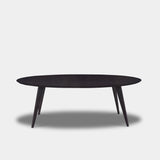 Tafel Ovaal Eikenhout - Hout Onderstel - Night Glow