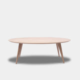 Tafel Ovaal Eikenhout - Hout Onderstel - Onbehandeld