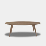 Tafel Ovaal Eikenhout - Hout Onderstel - Pura Natura