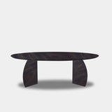 Tafel Ovaal Eikenhout - Set Driehoek - Dark Grey