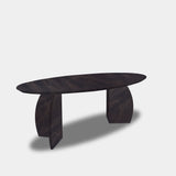 Tafel Ovaal Eikenhout - Set Driehoek - Dark Grey