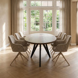 Black Friday Tafel Charles - Ovaal - Massief Eikenhout