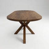 Tafel Anila - Plat Ovaal - Massief Eikenhout