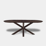 Tafel Plat Ovaal eikenhout - Matrix hout - Dear Brown