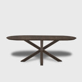 Tafel Plat Ovaal eikenhout - Matrix hout - Zand