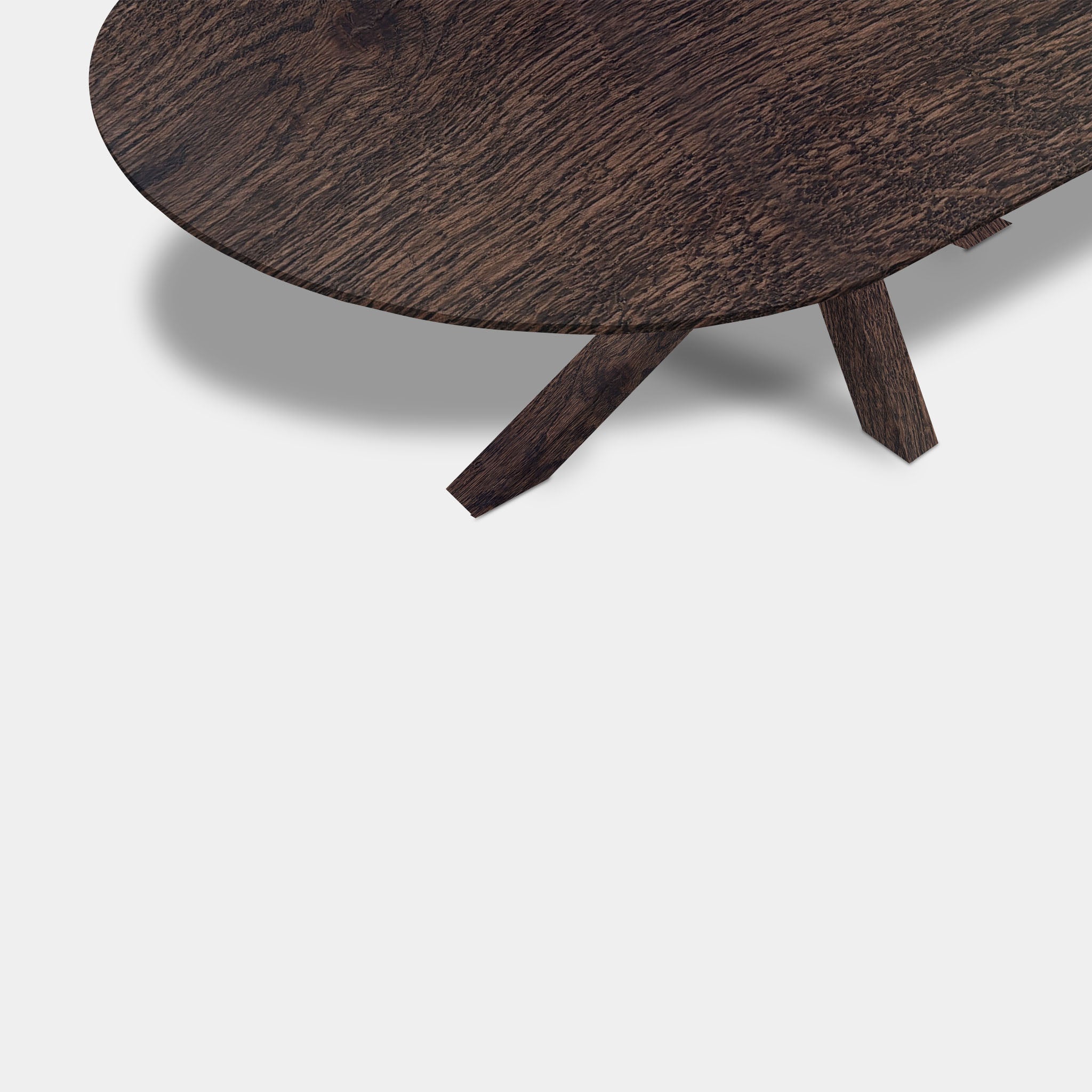 Tafel Plat Ovaal eikenhout - Matrix hout - Dear Brown