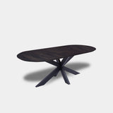 Tafel Plat Ovaal Eikenhout - Matrix - Dark Grey