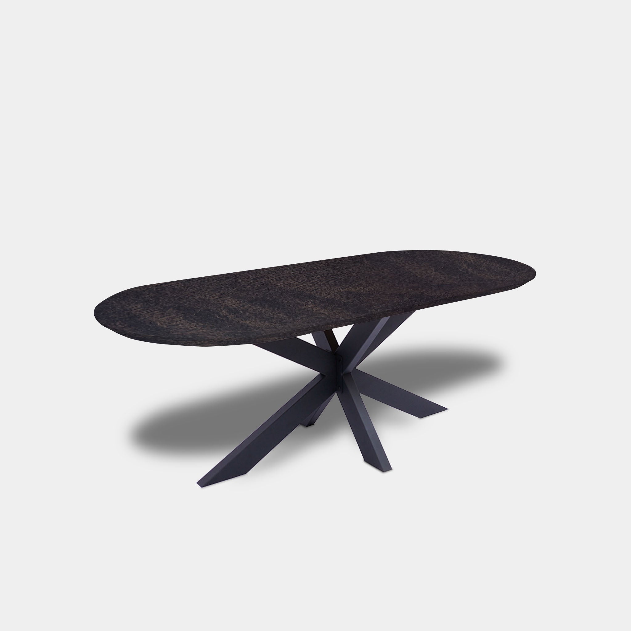 Table Flat Oval Oak - Matrix XL - Dark Grey