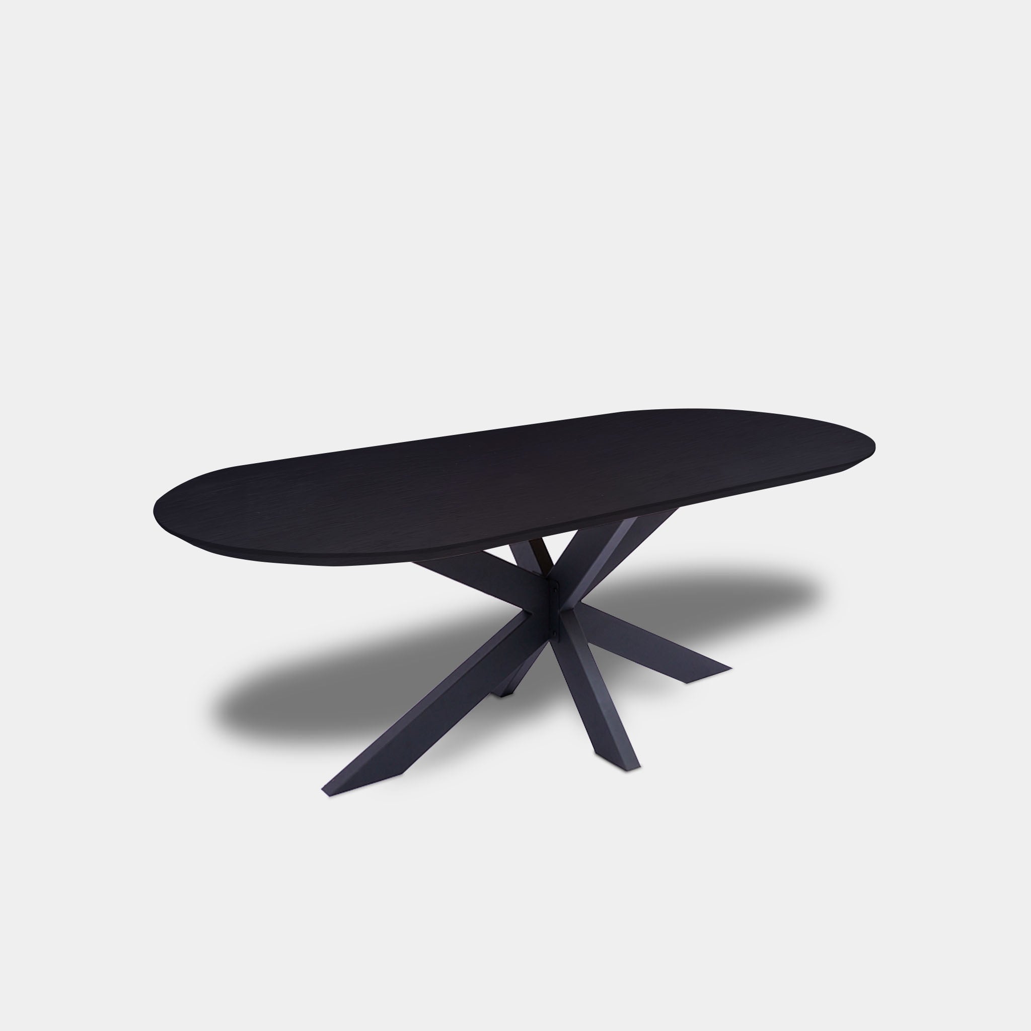Tafel Plat Ovaal Eikenhout - Matrix XL - Donker Eiken